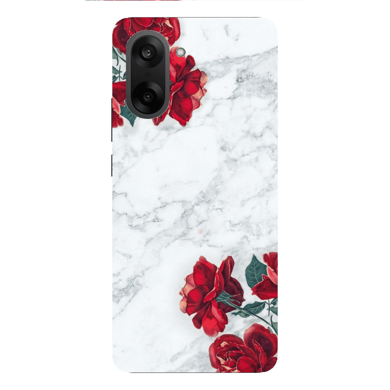 Oneplus Nord CE 5 red roses marble Transparent Silicone TPU Θήκη